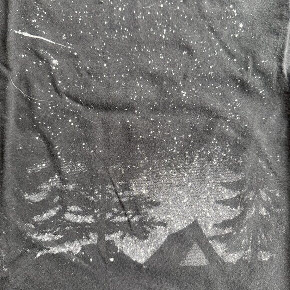 Men's t-shirt, large, black, camping - Picture 1 of 7
